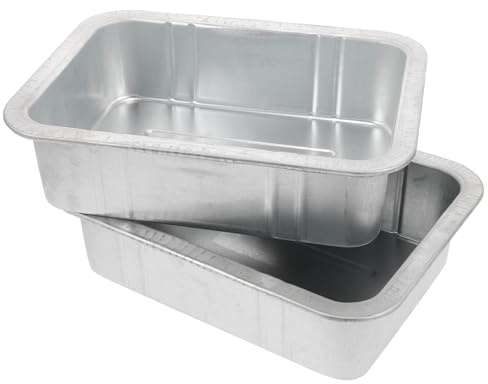 MUELODSIC Vaschetta Raccolta Olio Esausto in Acciaio Resistente, Vaschetta di Scarico per Cambio Olio Auto, Vassoio Portatile per Manutenzione Meccanica e Officina, Set 2 Pezzi