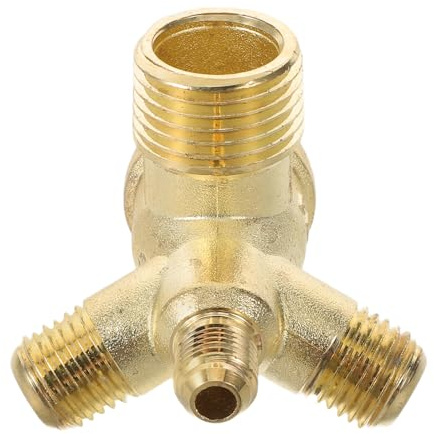 MAGICLULU Air Compressor Check Valve G3/8 Alloy Threaded 4-Way Pneumatic Valve for Air Compressor Accessories and Replacement in Home Improvement