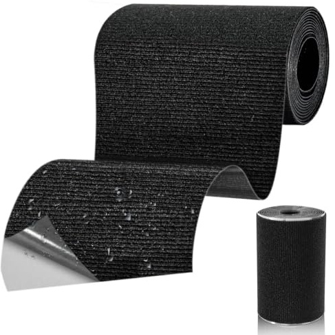 Hpraewa Flicken Selbstklebend Stoff, Selbstklebender Stoffkleber Textilkleber, Gewebe-Reparaturband für Segeltuch, Markise, Daunenjacke,Sofa, Autositz Reparatur 10x200cm Schwarz
