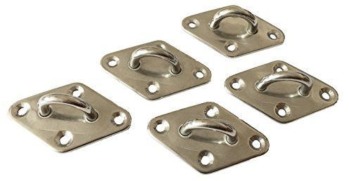 Sunload Augplatte rautenförmig Edelstahl rostfrei V4A 5 Stück (59 mm)
