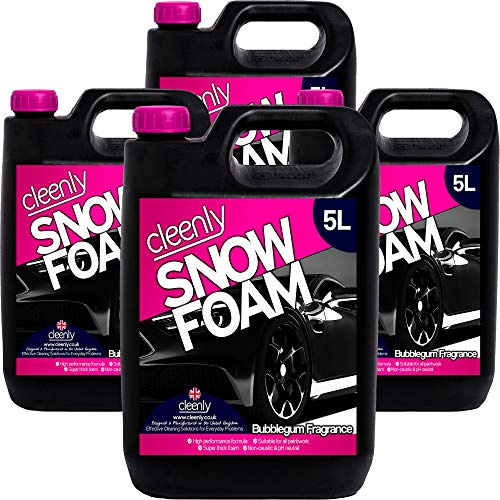 Cleenly Bubblegum Snow Foam - High Performance Formula with Super Thick Foam - Non Caustic & pH Neutral Car Cleaning Pre Wash Shampoo - 20 Litres