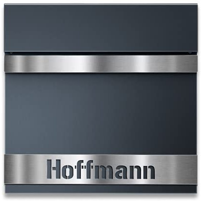 Metzler Boîte aux Lettres Exclusive Asta - avec Compartiment à journaux - en Acier Inoxydable V2A - Revêtement par Poudre RAL 7016 - Dimensions : 37 x 37 x 10,5 cm