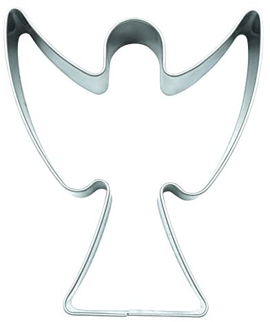BekkiB 3435 - Ausstecher Schutzengel - 6,3 cm - Engel-Ausstechform für Kekse oder Plätzchen - Weihnachtsengel- Keksausstecher