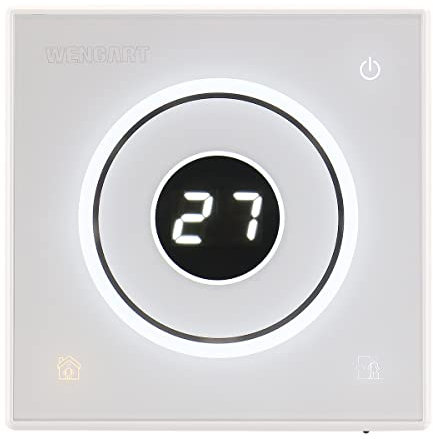 Wengart Raumthermostat WG502,Gas/Wasser Kessel Fußbodenheizung,AC230V 3A mit potentialfreiem Ausgang,Erfordert eine 86 * 86 mm große Installationsdose