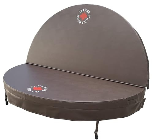 CANADIAN SPA CO. Poolabdeckung rund, Ø 203 cm, braun, Isolierabdeckung für Hot Tub, Abdeckung für Pool wasserdicht und UV-beständig