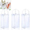 Bztzhm 3 Piezas Bolsa de Vino de Hielo Transparente, Bolsa de Hielo para Vino Champán, Bolsa De Hielo Botellas, Ice Bag Transparente, Bolsa de Vino de Hielo, para Champán Bebidas Heladas