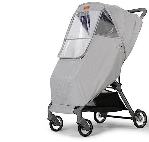 SJTJSPX Regenverdeck Universal Kinderwagen Regenschutz Wasserdicht Regenverdeck Atmungsaktive Regenhülle mit Reißverschluss Regencover Buggy Sportwagen Baby Verdeck Eva Windschutz Sonnenschutz