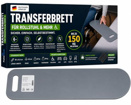 FabaCare Rutschbrett Rollstuhl Transferbrett 80 cm bis 150 kg