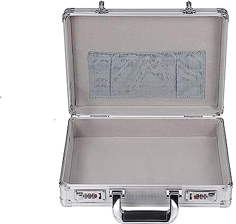 Aluminum Storage Box，Aluminum Briefcase Combination Safe Laptop Briefcase Home Invisible Cash Money Case Briefcases For Men And Women (Color : Silver, Size : 36 * 24 * 10cm) ( Color : Silver , Size :