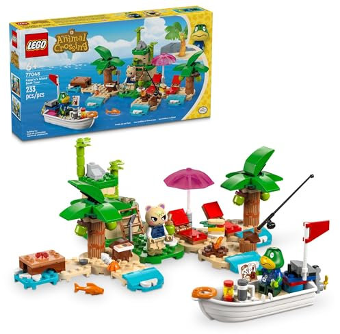 LEGO Animal Crossing Kapp’n’s Island Boat Tour, Buildable Video Game Toy for Kids, Includes 2 Minifigures from The Series Marshal and Kapp'n, Animal Crossing Toy for 6 Year Old Boys and Girls, 77048