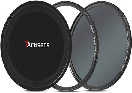 7artisans Nano Magnetic Filter UV Filter ND Light Reduction Filter/CPL Polarization Filter/GND Gradient Filter/Black Mist 1/4 Portrait Photography Filter Suitable for Lens(72mm ND64)