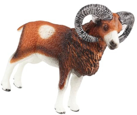 BESTonZON Simulation Ziege kreativität kreativekraft Schaffiguren Vorschulpädagogische Schafe Ornament Kunsthandwerk aus Kunstharz Wildtiere Handwerk Kleiner Mufflonschmuck Lamm Statue Kind