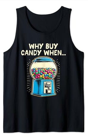 Funny Gumball Machine Vending Machine Bubblegum Gum Machines Tank Top