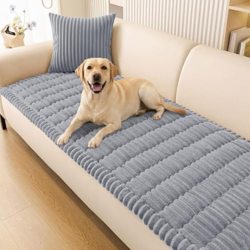 LiveGo Thick Sofa Covers Washable, Pet Couch Cover for Sofa, Washable Dog Couch Protector for Large Dogs, Soft & Fuzzy Non-Slip Sofa Cover for 2, 3, 4 Seater, Furniture Protector for Living Room