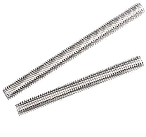 Gewindestange, Gewindestange aus Edelstahl 304 M12 Vollgewinde for Ankerbolzen Klemmaufhänger Perlenpfahl 2 Stück Länge 55 mm - 120 mm, M12 * 80 mm(M12*80mm)