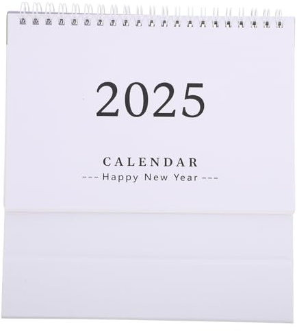 HONMEET Desktop Kalender Englischer Tischkalender Mit Einfacher Gestaltung Für Büro Und Zuhause Stabiler Drahtbindung Praktischer Monatsansicht Leicht Und Tragbar