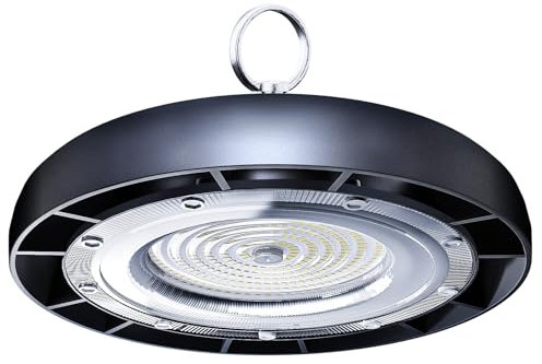 Faretto LED UFO 200W, 20500LM Lampada da Officina con Guscio in Alluminio Rinforzato, IP68 Impermeabile, 6500K Bianco High Bay Light, Proiettore Industriale Adatto per Magazzini, Garage, Fabbriche