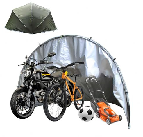 YSMSMZJK Fahrradgarage Zusammenklappbar Und Leicht Zu Verstauen Fahrradgarage mit Doppeltüren für 5-7 Fahrräder Fahrrad Garage Outdoor Motorradgarage Winterfest