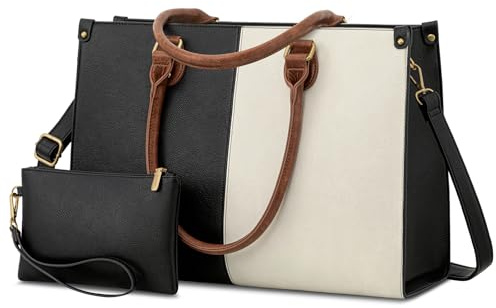 LOVEVOOK Borsa per Laptop Donna Grande 15,6 Pollici in Pelle PU Shopper a Tracolla Crossbody Tote da Lavoro Cartella per Business Insegnante Ufficio Scuola