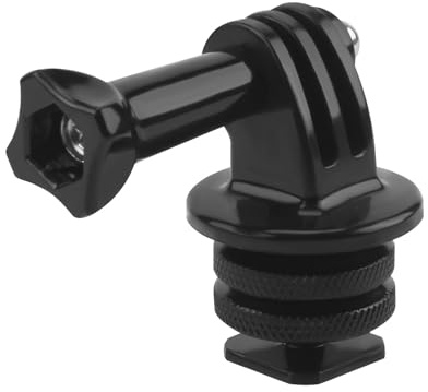 Cold Shoe Adapter für GoPro, Aluminiumlegierung Cold Shoe Mount Adapter | mit 360° Schwenkfunktion für GoPro Hero 13/12/11/10/9/8/7/6/5/4/3 & DJI Osmo Action, Stativ, Selfie Stick & Einbeinstativ