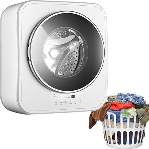 ZHJOPP Mini Machine à Laver Automatique, Lavage et séchage intelligents au Rouleau, Machine à Laver Murale/de Bureau intégrée, sèche-Linge Compact à Chargement Frontal