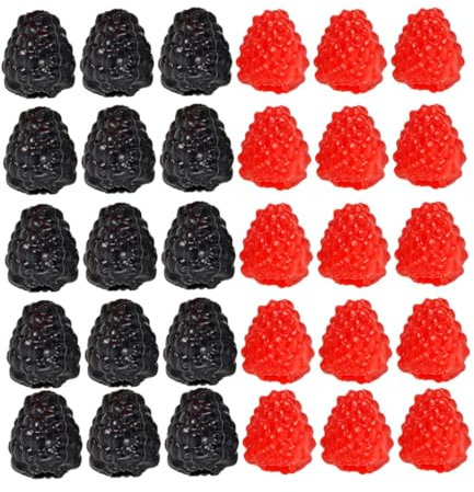 GLEAVI Adorno Decorativo de Frambuesa Artificial 30 Piezas PVC