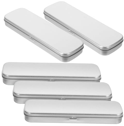 Operitacx 10pcs Iron Tinplate Frosted Pencil Case Rectangular Metal Pen Box for Students Slim Pencil Case Iron Material for School Use as Metal Pen