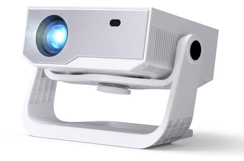 Videoproyector 2025 con aplicación integrada - Wielio Proyector portátil Full HD 1080P 350 ANSI, retroproyector compatible con 4K WiFi Bluetooth, corrección trapezoidal automática, compatible con iOS,