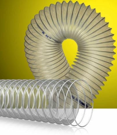 Tubo flex poliuretano con spirale in acciaio ramato Ø interno 100 mm (3 metri)