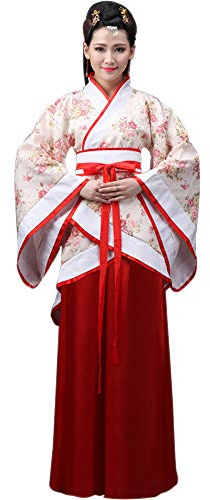 BOZEVON Women's Clothes Tang Suit - Ancient Chinese Style Traditional Costume Hanfu Dresses - For Stage Show Performances, Style-2/M