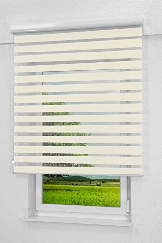 LYSEL Outlet Doppelrollo Kassette Perlweiß, (B x H) 100cm x 175cm in beige/perlweiß