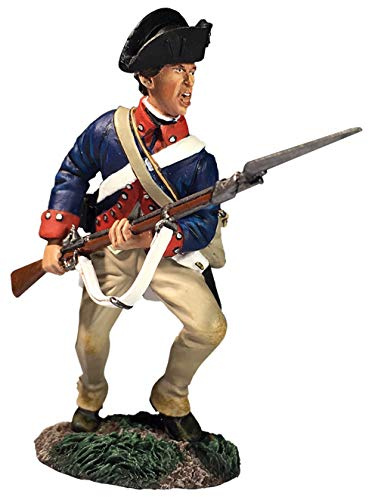 W. Britains American Revolution 16052 Continental Line Charging No.2 1:30 Scale Pewter