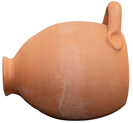 Antikas - Nistkasten aus Ton, Braun, Krugform, Vogel-Nisthilfe