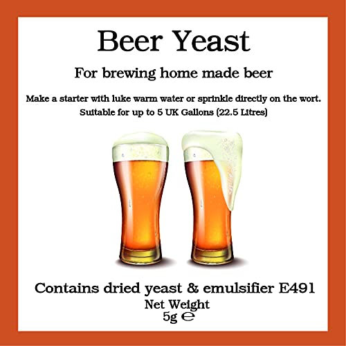Beer Yeast Sachet 5g - for Fermenting Craft Ales & Beers - Homebrew Home Brew