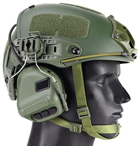 AQzxdc Casque D'airsoft Airframe (AF), avec d'écouteurs Insonorisé, Housse de Casque, pour Paintball Outdoor BBS Hunting Riding,Sets GN