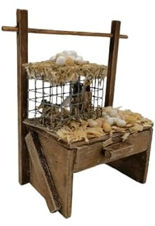 Banco Uova e Galline per Presepe - Accessori per Presepi