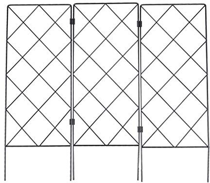 YARNOW Multifunctional Foldable Gardening Support Stand for Vine Climbing Plants Rustproof Plant Trellis Rack for Cucumbers Grapes and Pole Beans Space-saving Design for Gardens