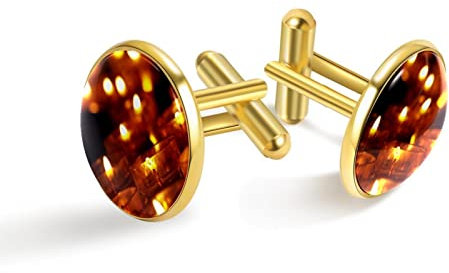 Boutons de manchette dorés personnalisés pour bougies chauffe-plat Smoking Shirt, 20mm*20mm, Acier inoxydable, Quartz synthétique