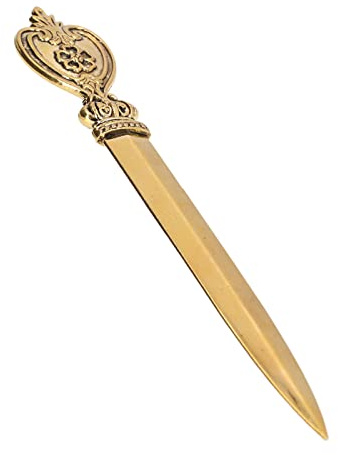 Fyearfly Abrecartas Vintage - Retro Vintage Elegante Ligero Compacto Conveniente Práctico Atractivo Cortador De Sobres Decorativo para Cartas De Sobres(Gold)