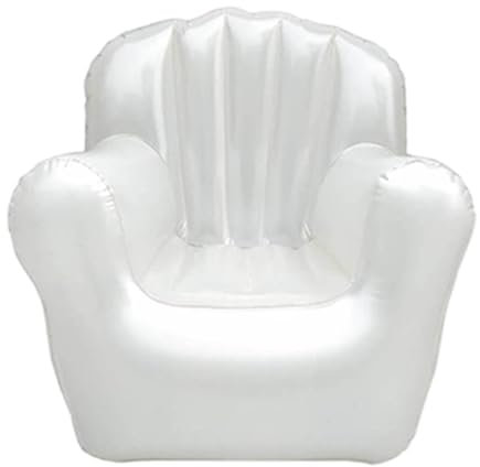 WYEIAHS Transparentes Aufblasbares Sofa Aufblasbare Möbel Lazy Sofa Sessel Campingmöbel Verdicktes PVC-Material MAX Hält 330 Pfund für Kinderzimmer,Wohnzimmer,Schlafzimmer (White)