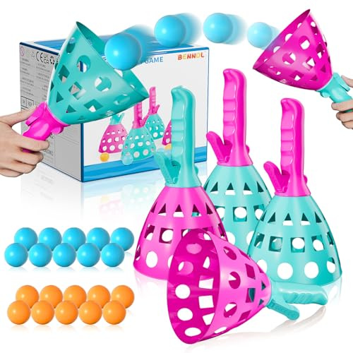 Bennol Outdoor Game Toys for Kids Boys with 20 Balls Pop Pass Catch Ball Game Outside Toys Gifts for 3 4 5 6 7 8 9 10 11 12 Years Old Boy Kids Outside Outdoor Toy Gifts for Boys Ages 3-5 4-8 8-12