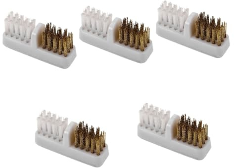 Healvian 5pièces Brosse De Nettoyage Pour Embouts De Fraise à Outil De Nettoyage Portable Pour Manucure Brosse à Main Pour Fraises Électriques