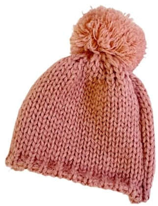 harayaa Plüschpuppenmütze für 15cm Puppen, zum Anziehen, DIY-Plüschpuppenzubehör, Puppenstrickmütze, ROSA