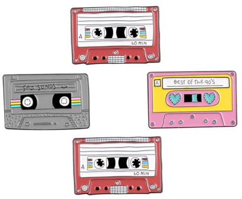LIFKOME 12pièces Broches Cartoon Vintage Forme De Cassette Épingles De Vêtements Et Retro Et Accessoire De Mode Pour Et Halloween