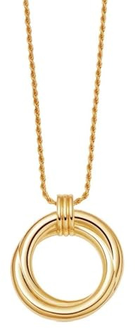 SiVaji Halskette Ketten Schmuck Herren Frauen Anhänger Necklacehalskette Doppelring Kreis Anhänger Retro Party Einfach Böhmisch