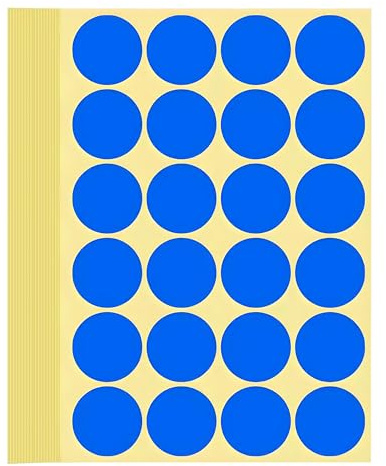 720 Stück Klebepunkte Aufkleber 32 mm Runde Punktaufkleber Farbkodierun Etiketten selbstklebende Markierungspunkte zum Beschriften, Basteln Blue Stickers Round Color Coding Labels (Blau 3.2 cm)