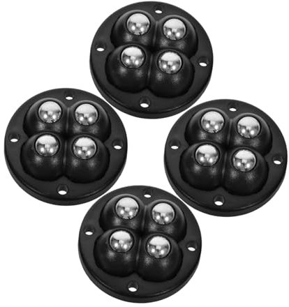 Mobestech 4stücke Selbstklebende Lenkrollen Möbelrollen Für Teppiche Kleine Mini-lenkrollen Aus Edelstahl Für Aufbewahrungsboxen Von Küchengeräten
