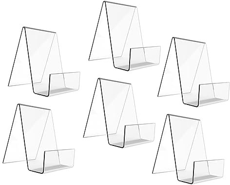 Operitacx 6stücke Buchständer Transparentes Buchdisplay Tischständer Für Kalender Und Kunstwerke Rutschfest Und Für Zuhause Büro Und Veranstaltungen