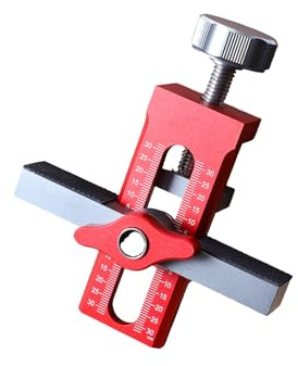 Posizionatore regolabile per installazione di ante di armadietti, strumento di montaggio in lega di alluminio, morsetto di supporto per telaio frontale, senza cornice, set di punte da trapano