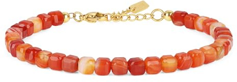 GAVU Bracciale da Donna con Perline di Pietre Naturali, Bracciale Corniola da Donna